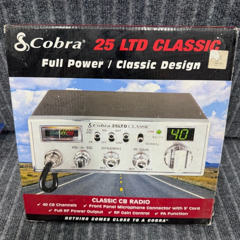 Cobra 25 LTD Classic CB Radio Silver 40 Channel Mobile 25LTD Classic